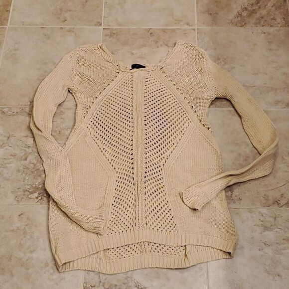 Love Token tan open knit sweater - Picture 3 of 9